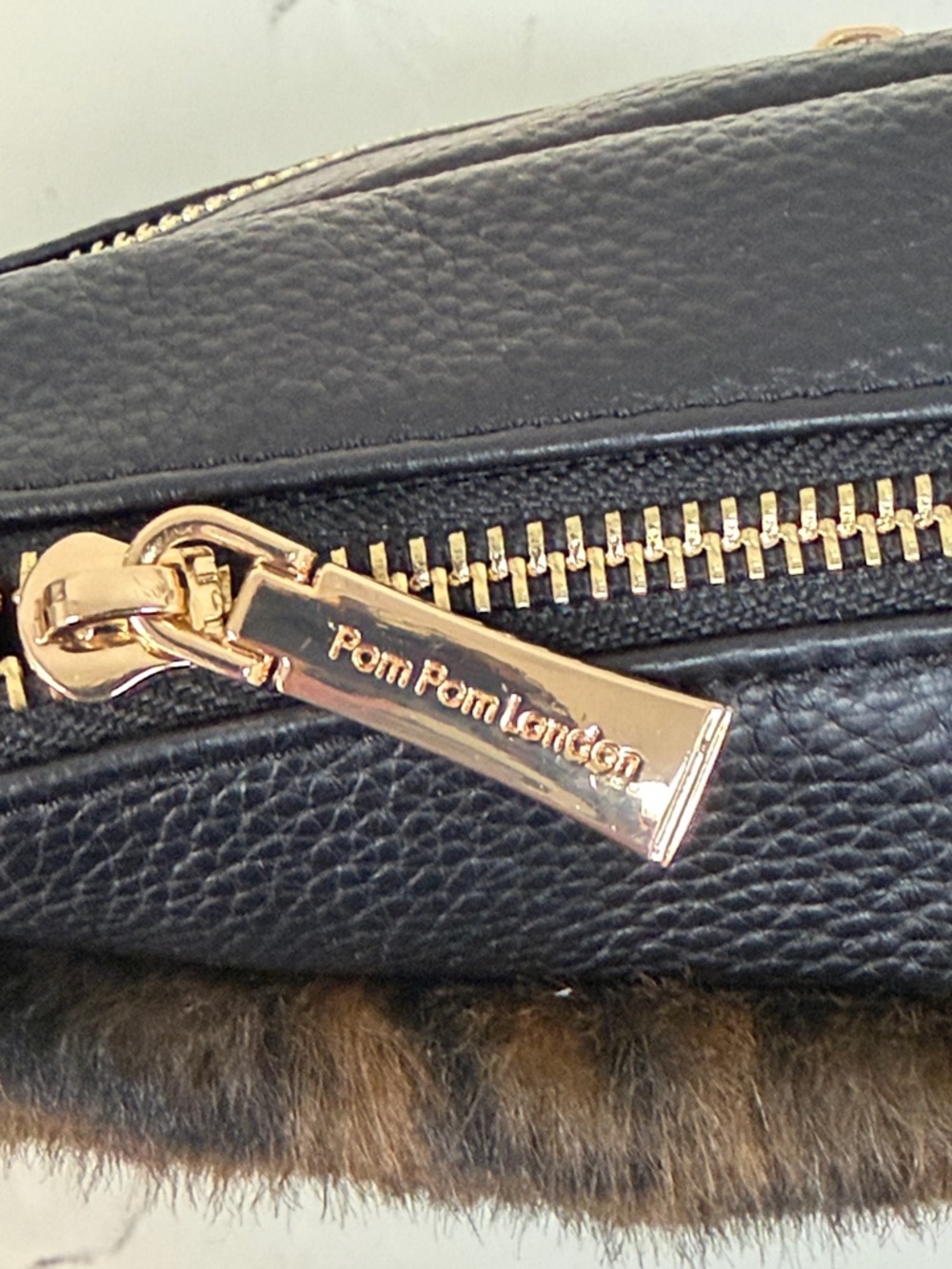 Pom Pom London City Plus Bag Leopard Print Faux Fur Black Bundle! - Picture 12 of 15